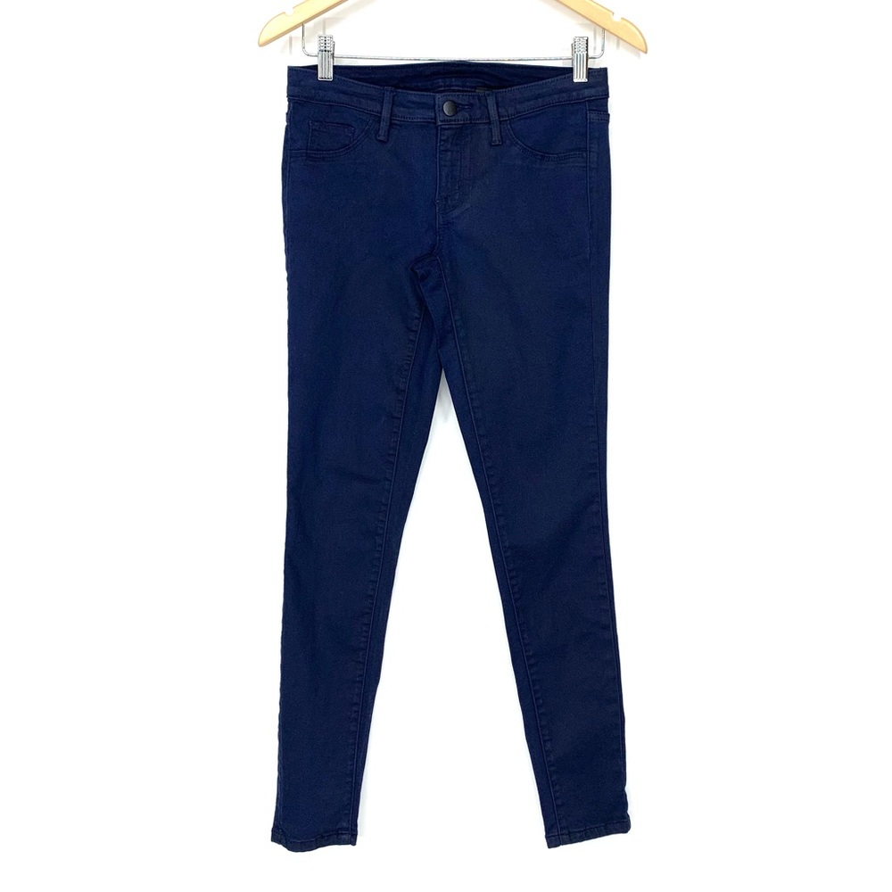 Target Navy Blue Low Rise Skinny Jeans With Unique Painted Feel Texture Size 2
